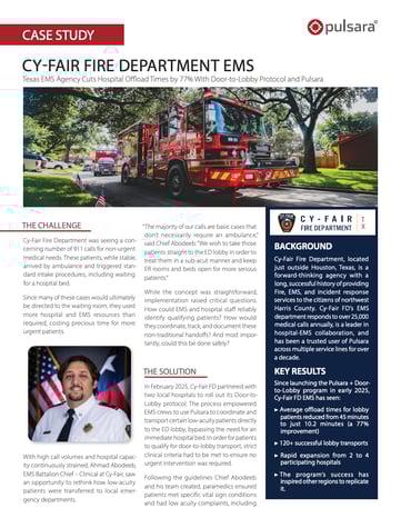 first page screenshot of Cy-Fair case study