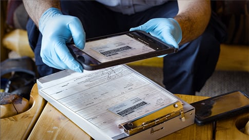 medic scanning driver's license