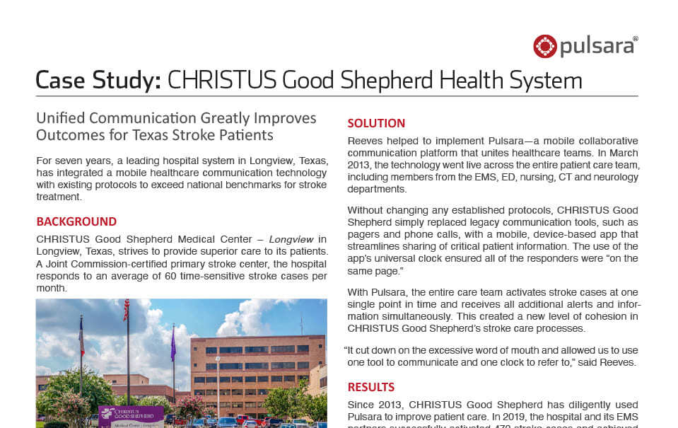 pulsara-study-stroke-2020-CHRISTUS-good-shepherd-longview