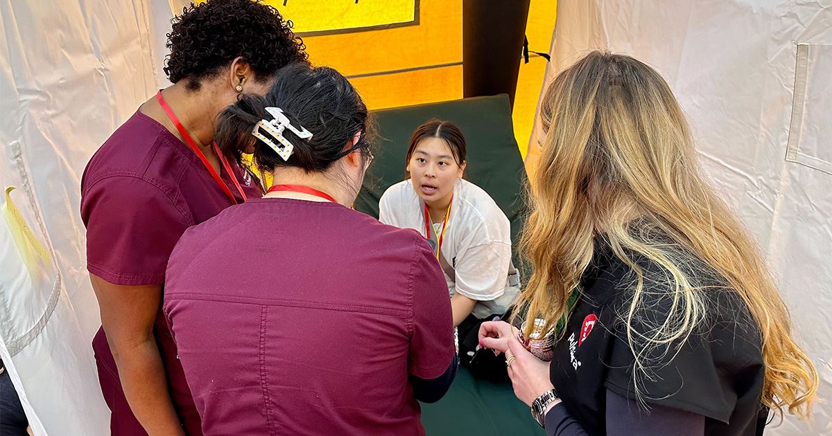 students participate in disaster day at texas a&m