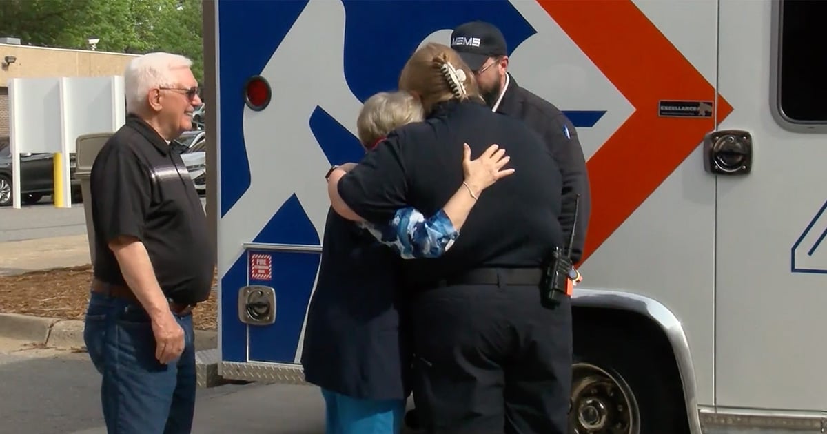mems paramedics embrace the patient they saved