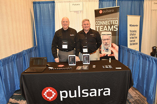 Team Pulsara at a conference booth