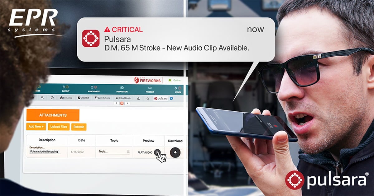 [PRESS RELEASE] EPR Systems and Pulsara Integrate to Improve Patient Data Integrity and EMS Care Delivery